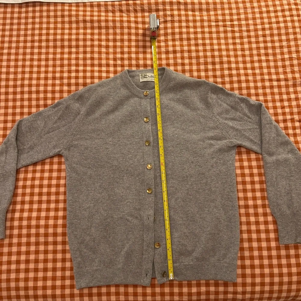 Vintage 1960s Dalton 100% Virgin Cashmere Grey cardigan - M - Picture 5 of 5
